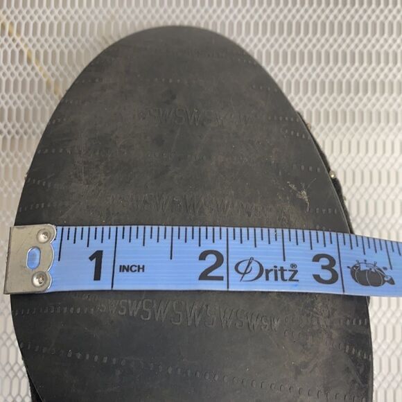 Stuart Weitzman Black Dotsun Suede Bow Low‎ Wedge Heels Shoes Black 7 - Picture 14 of 15